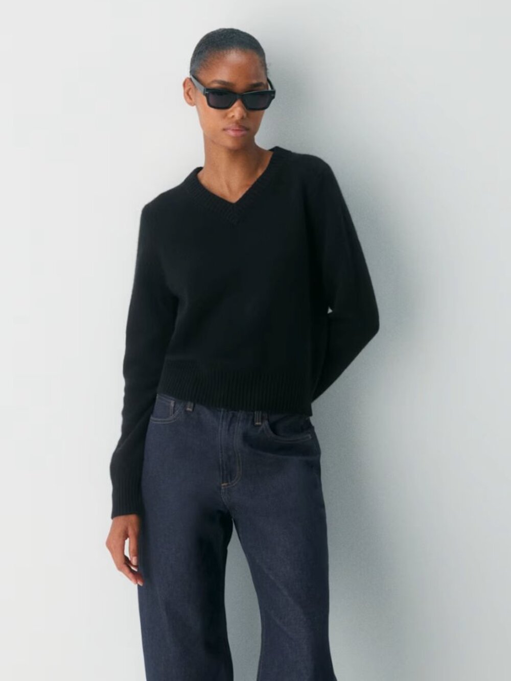 Aritzia 100% Cashmere V-neck Sweater
